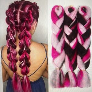 RAINBOW BRAID IN HAIR EXTENSIONS